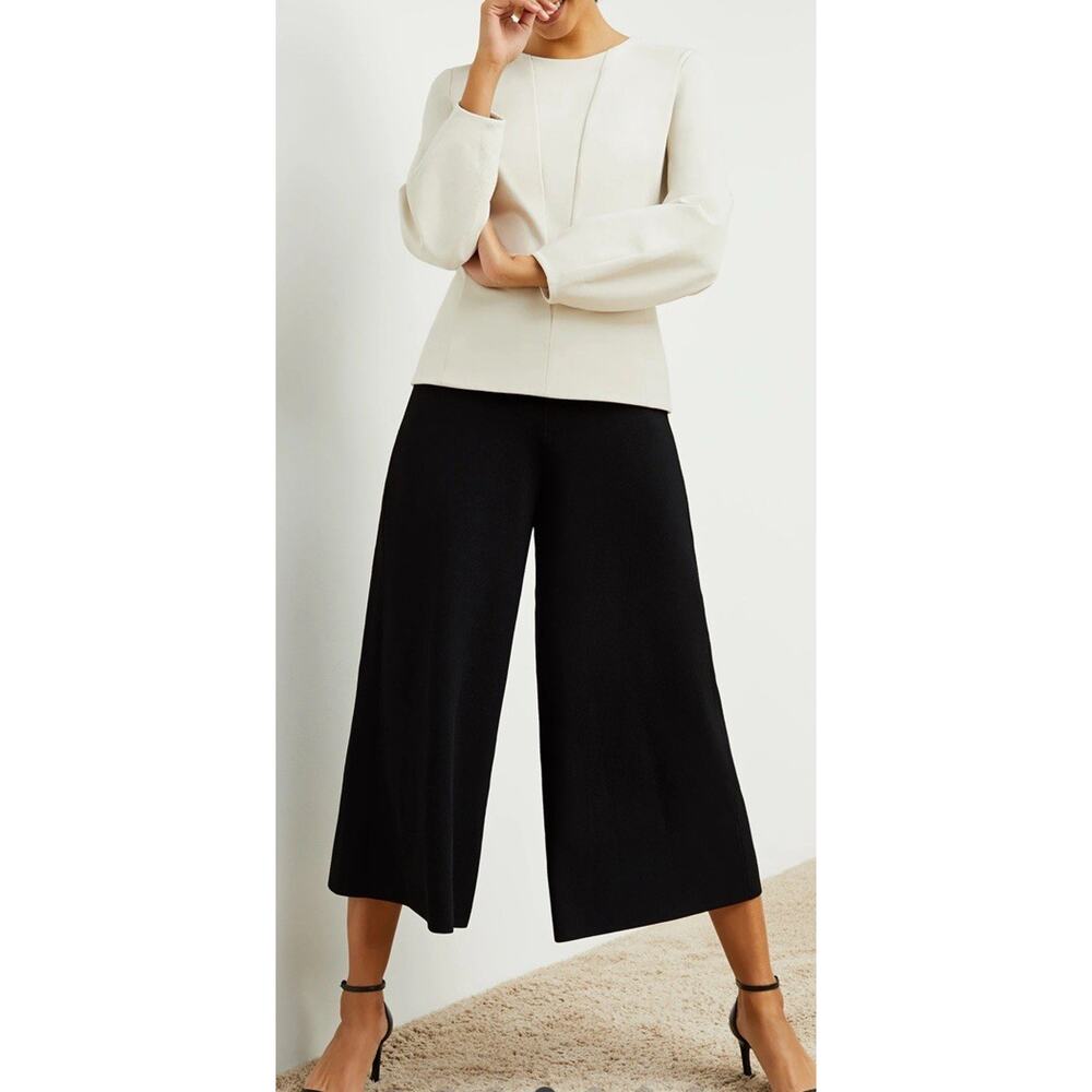 MM. LaFleur Cream Long-Sleeve Structured Blouse